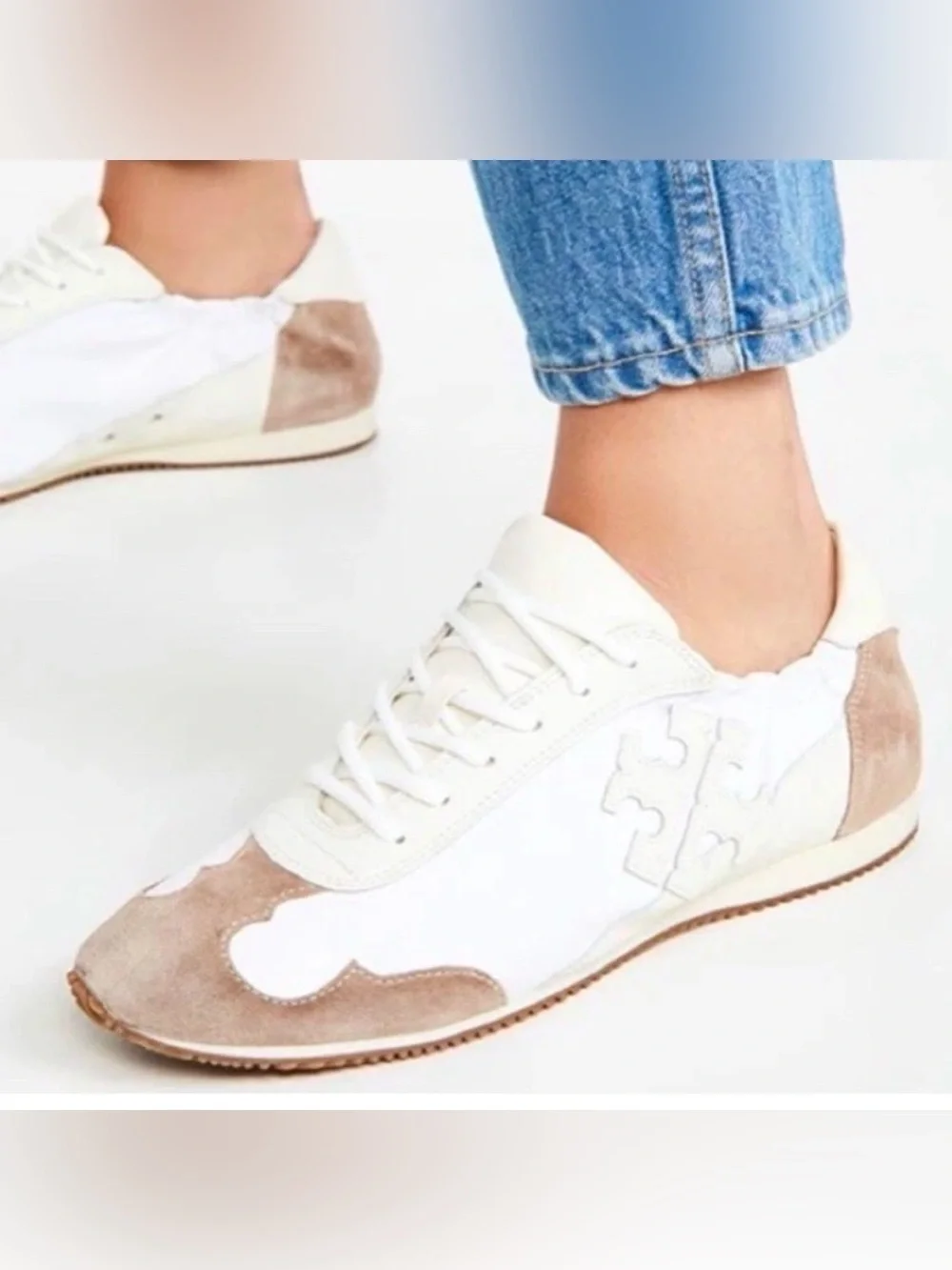 Tory Burch The Tory Sneakers Retro Classic Preppy Designer Neutral Designer $248